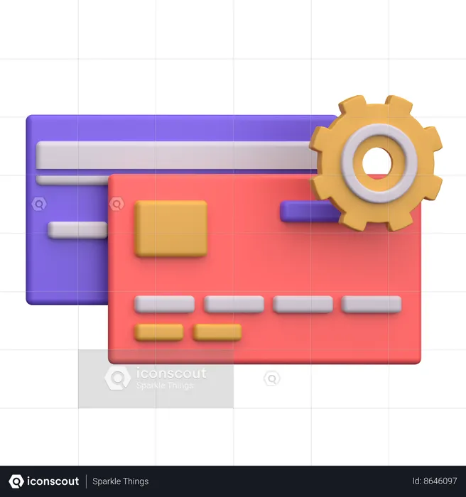 Processus de transaction par carte  3D Icon