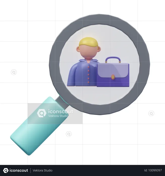 Procura de emprego  3D Icon