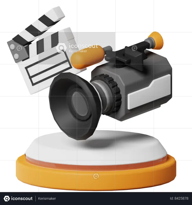 Producción de películas  3D Icon