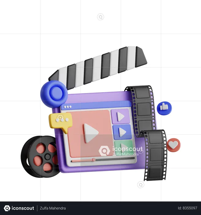 Producción de vídeo  3D Icon