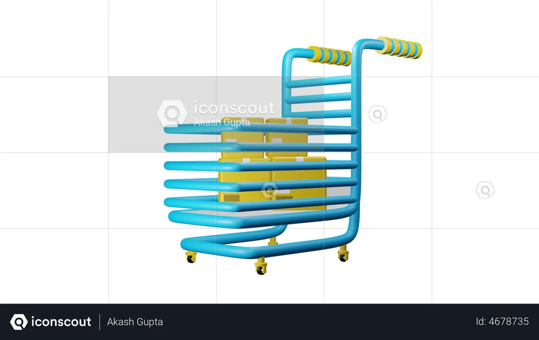 Product Cart  3D Illustration