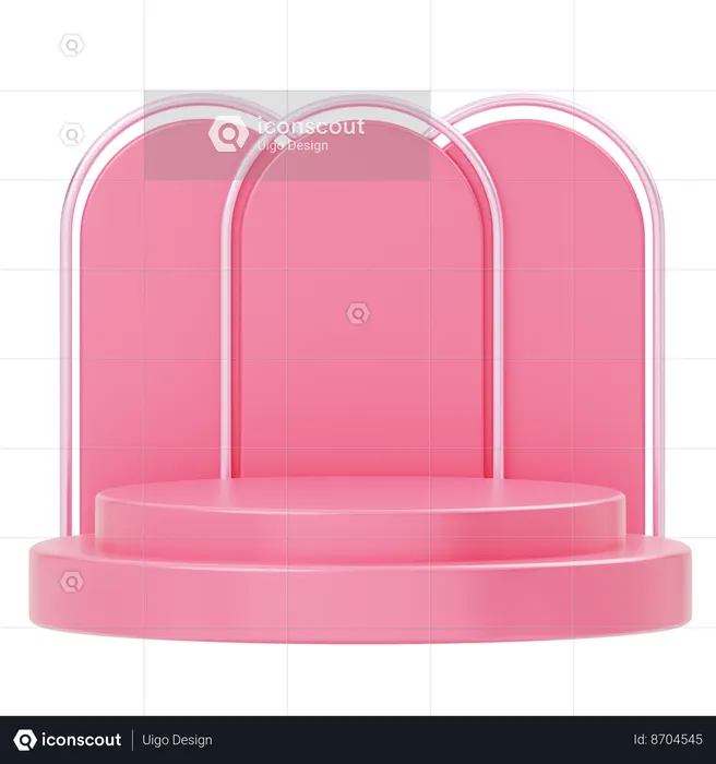 Product Display Showcase Podium  3D Icon