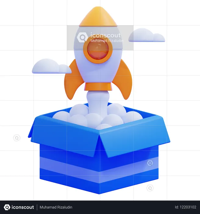 Product Launch  3D Icon
