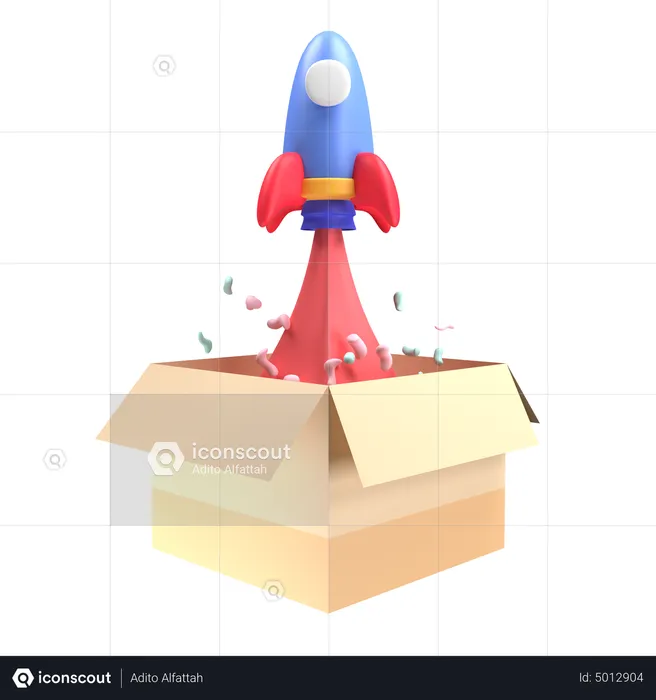 Product Launch  3D Icon