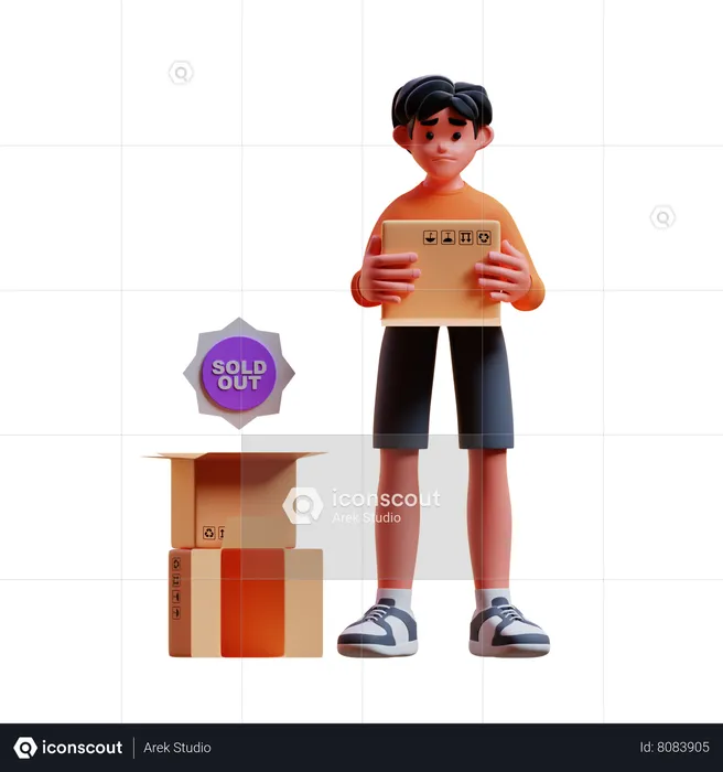 Product sold out  3D Illustration