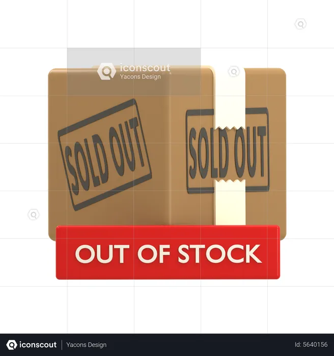 Product Sold Out  3D Icon