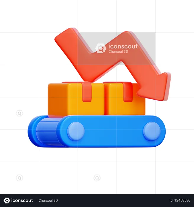 Production Slowdown  3D Icon