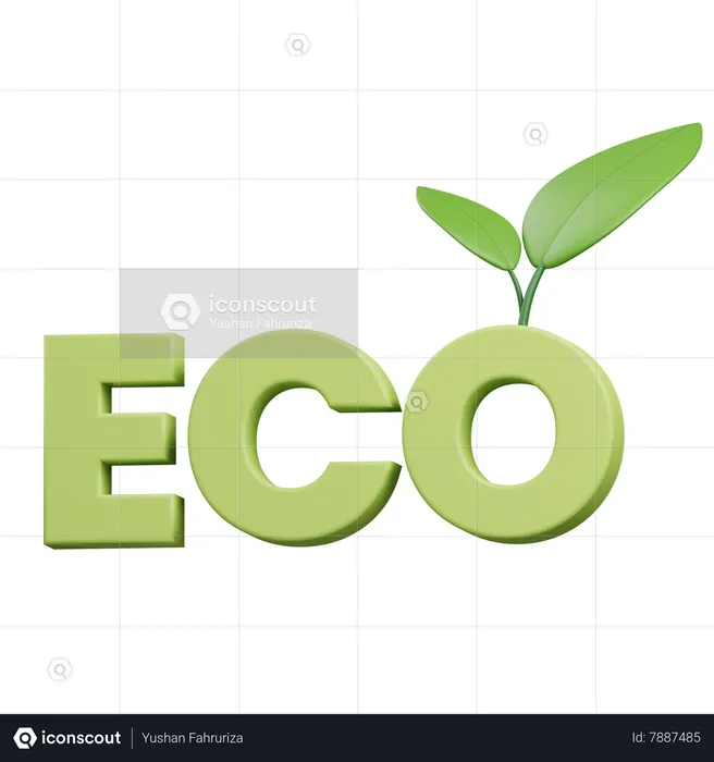 Produto ecológico  3D Icon