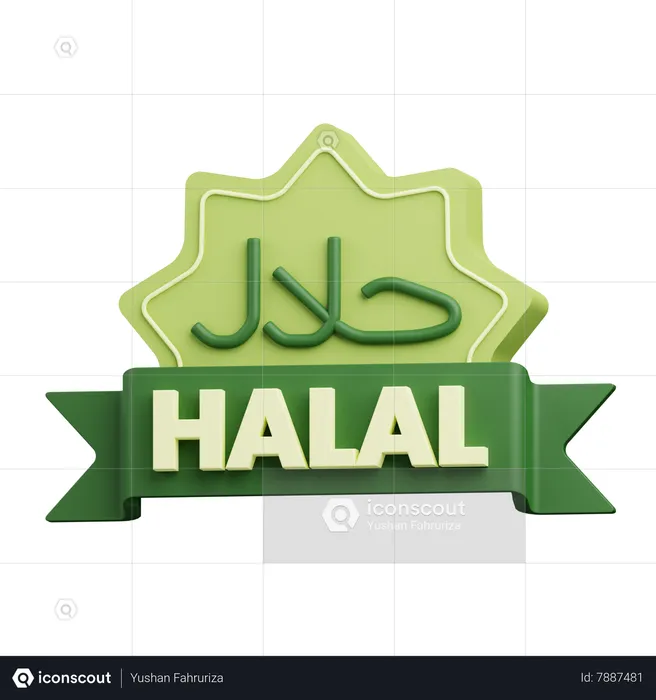 Produto halal  3D Icon