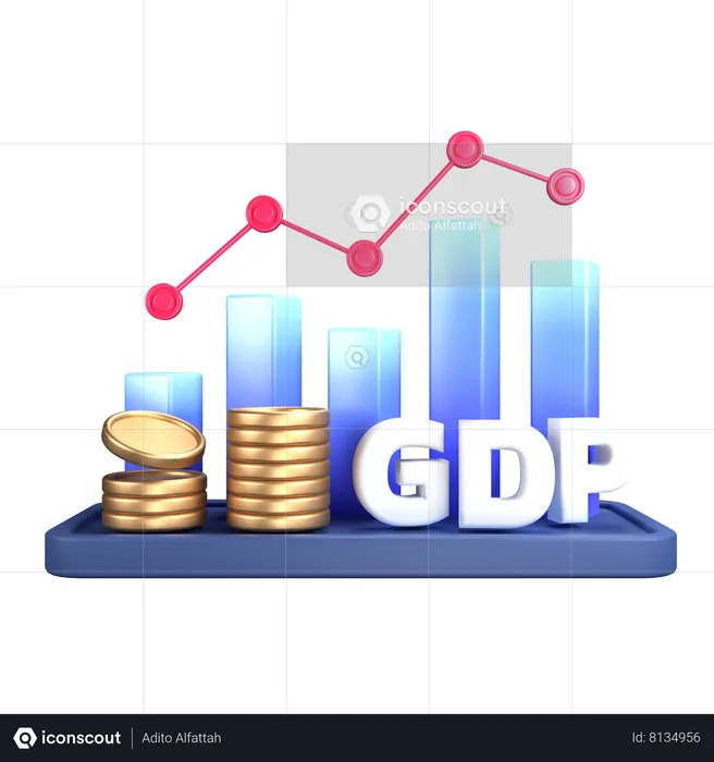 Produto Interno Bruto (PIB)  3D Icon