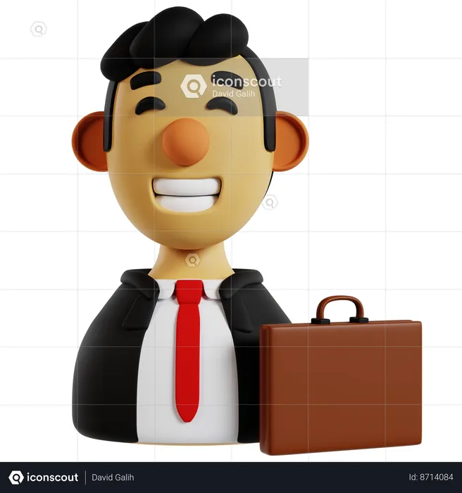 Professional Businessman Avatar  3D Icon