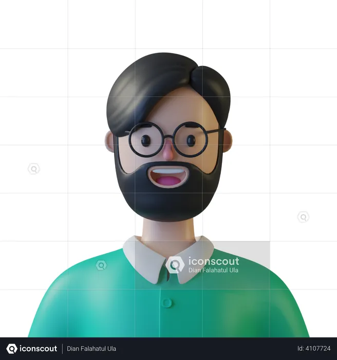 Professor  3D Illustration