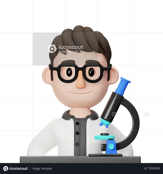 Professor de biologia  3D Icon