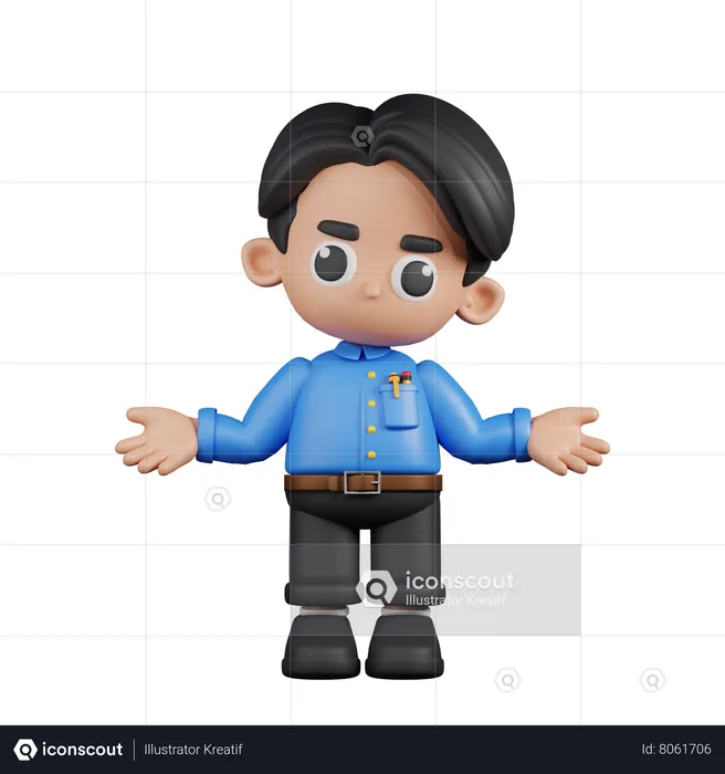 O professor não tem ideia  3D Illustration