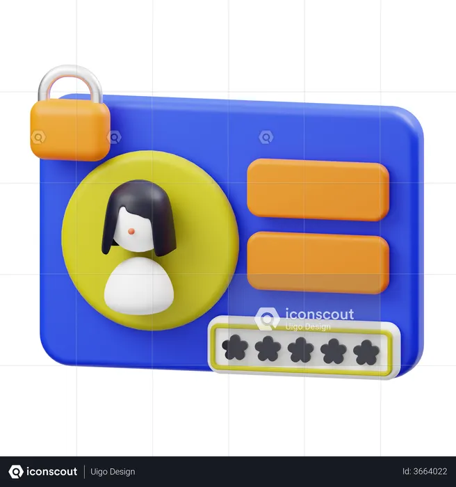 Mot de passe du profil  3D Icon