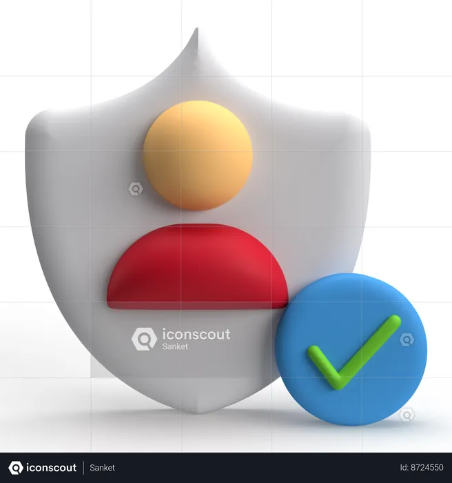 Profil sécurisé  3D Icon