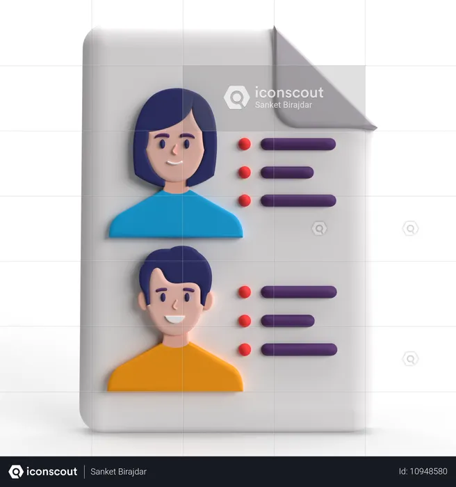 Profildetails  3D Icon
