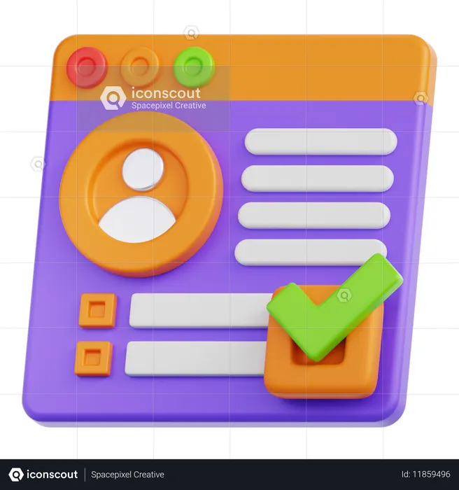 Profile  3D Icon