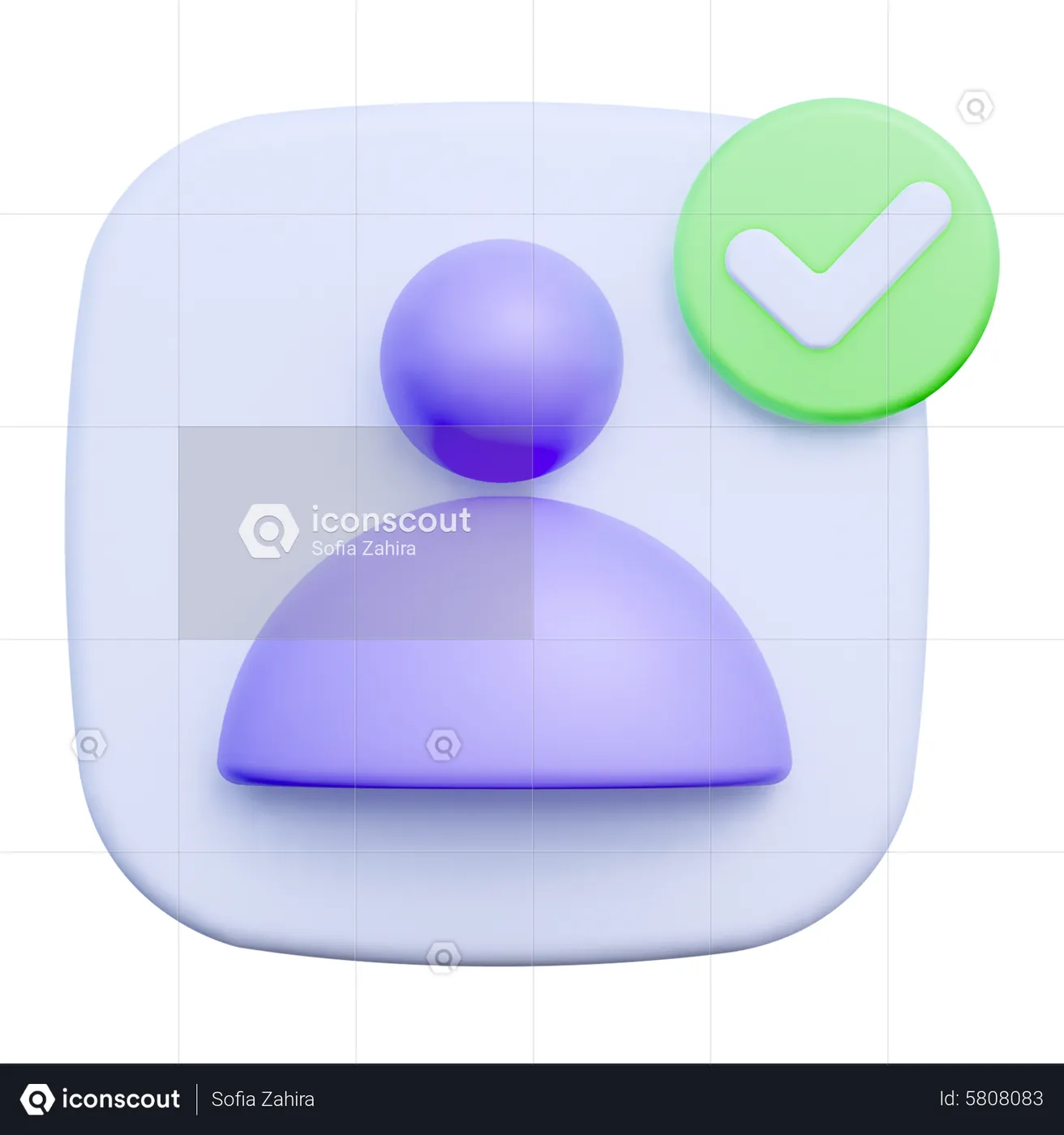 Profile Approved 3D Icon download in PNG, OBJ or Blend format