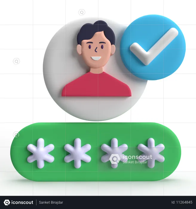 Profile Login  3D Icon