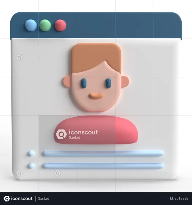 Profile Page  3D Icon