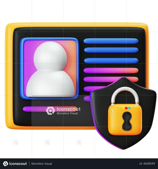 Profile Privacy  3D Illustration