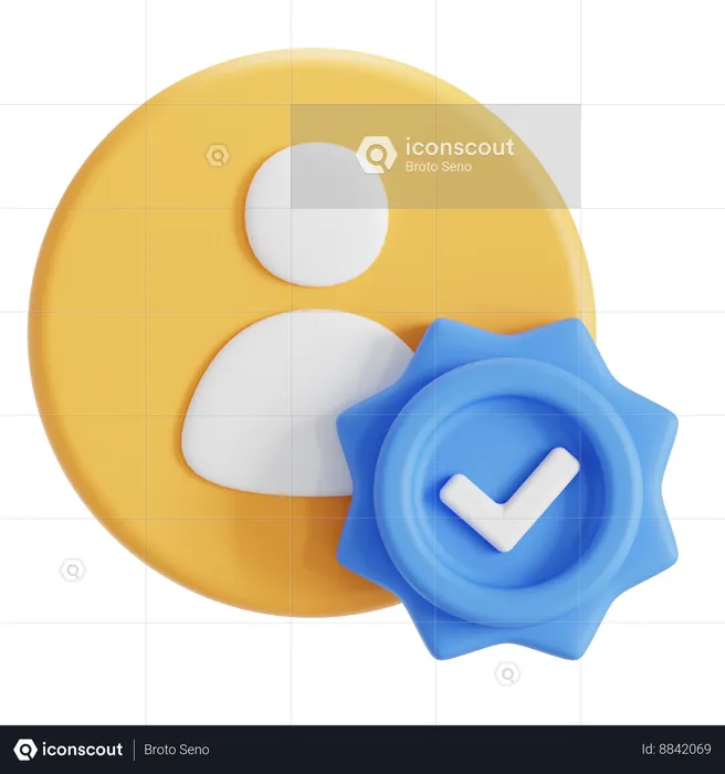 Profile verification  3D Icon