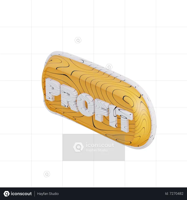 Profit Button  3D Icon