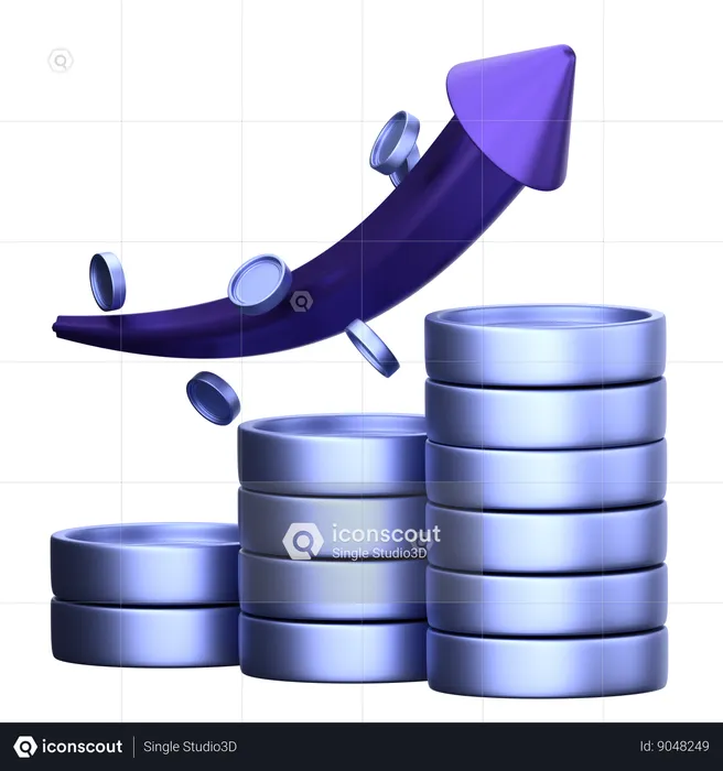 Croissance des bénéfices  3D Icon