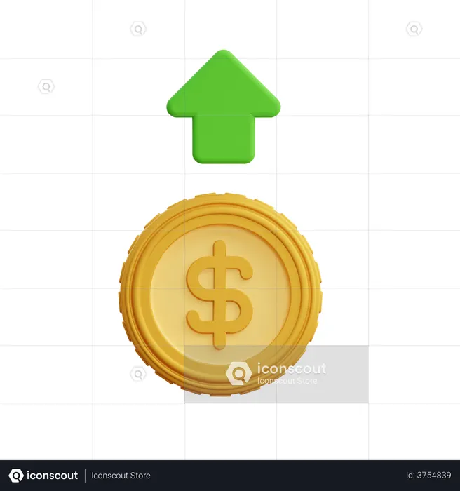 Profit en dollars  3D Icon