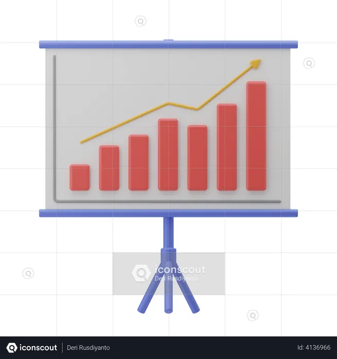 Profit Graph  3D Illustration