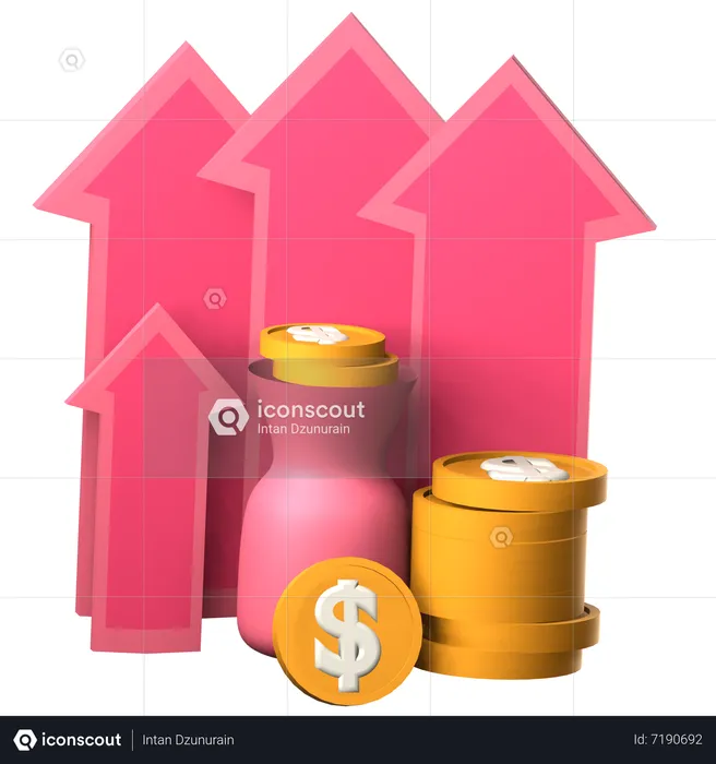 Profit Growth  3D Icon