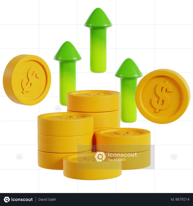 Profit Growth Visualization  3D Icon