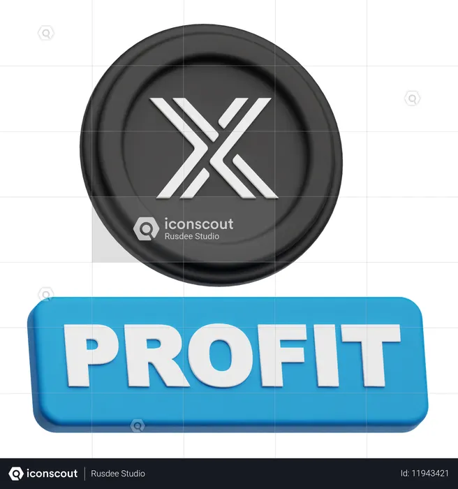 Profit immuable  3D Icon