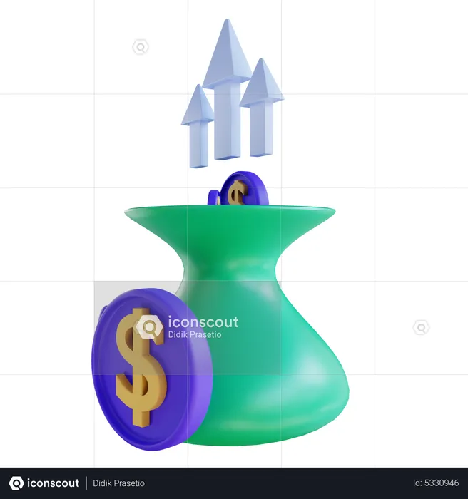 Profit Increase  3D Icon