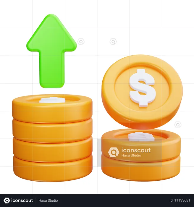 Profit Increase  3D Icon