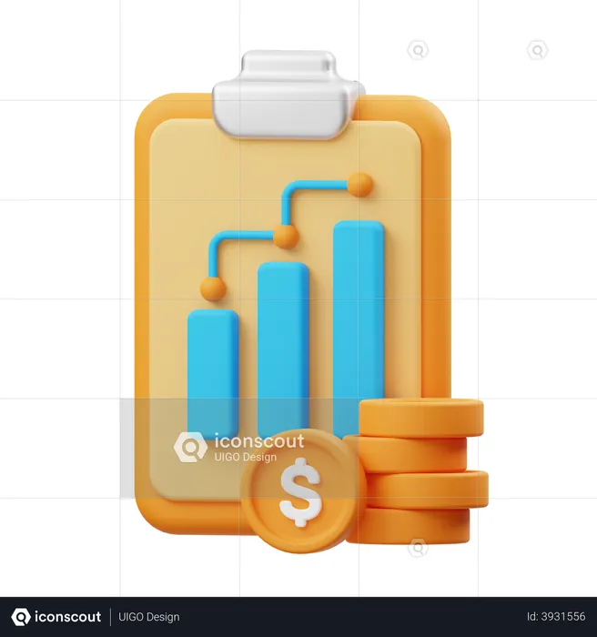 Profit report  3D Illustration