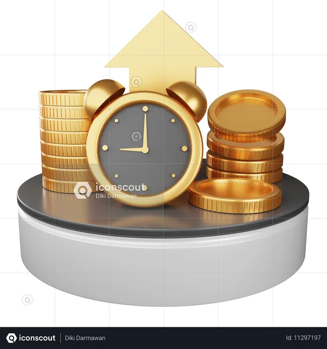 Temps de profit  3D Icon