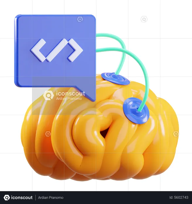 Programación cerebral  3D Icon