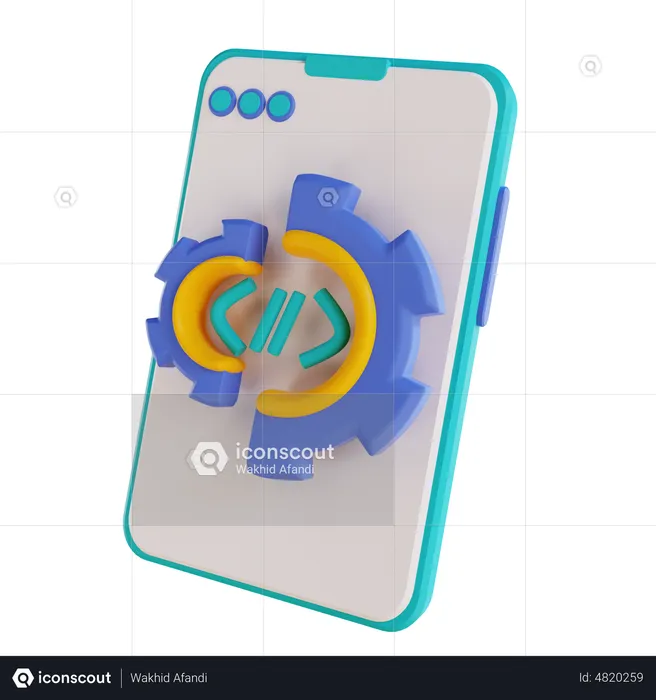 Programación móvil  3D Icon