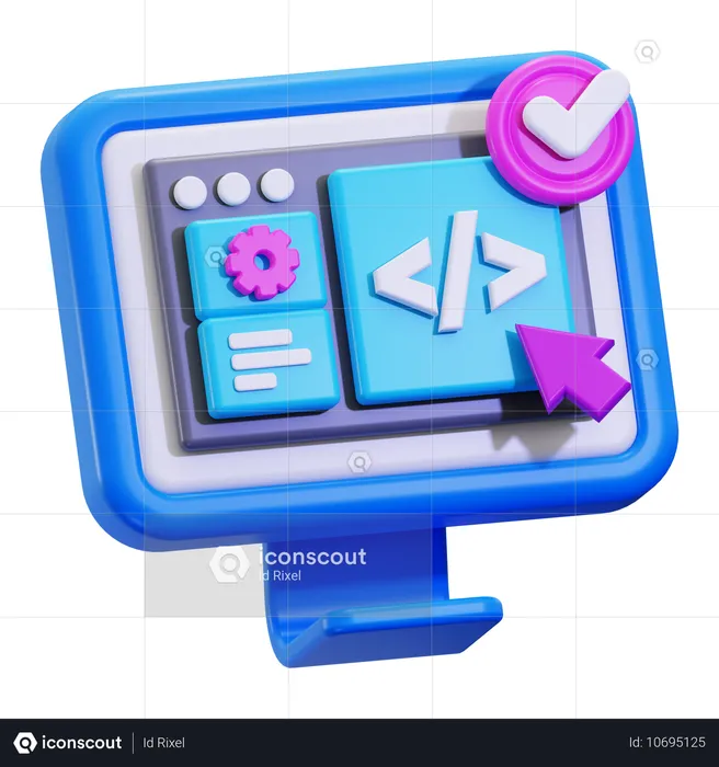 Programador web  3D Icon