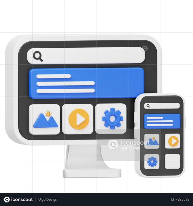 Programmation responsive design  3D Icon