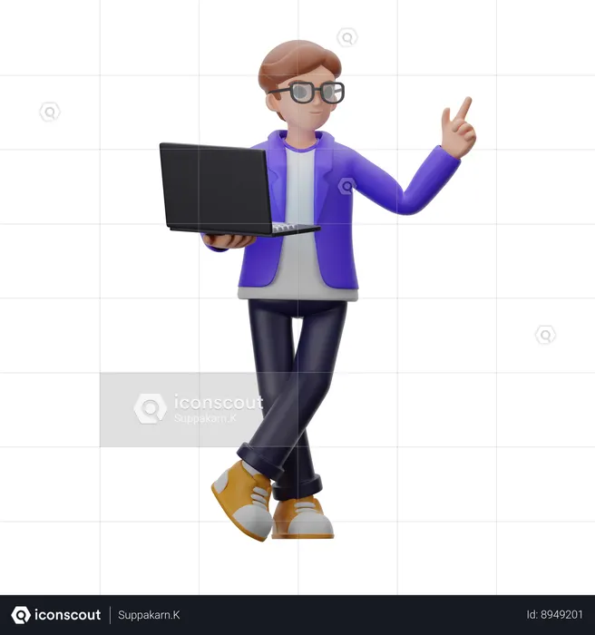 Programmer Is Happy  3D Icon