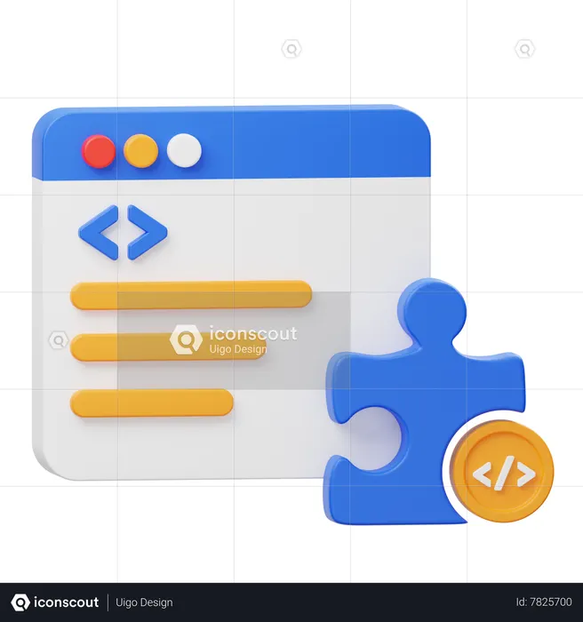 Programming Plugin  3D Icon