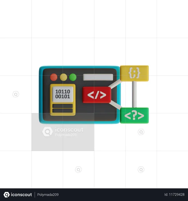 Programming Syntax Structure  3D Icon