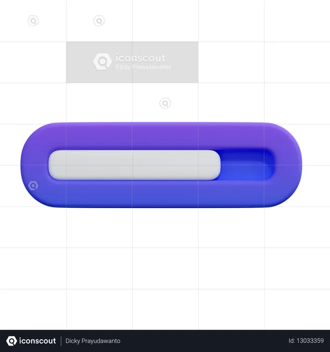 Progress Bar Loading  3D Icon