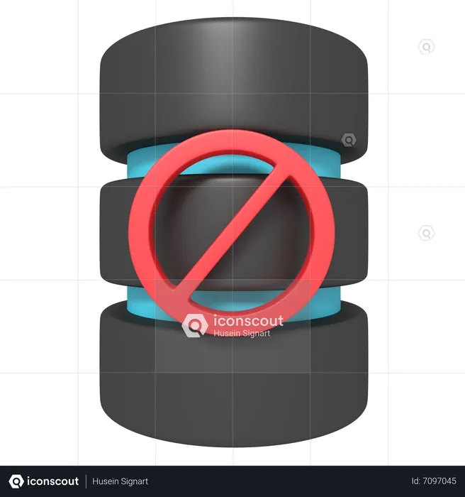 Base de datos de prohibición  3D Icon