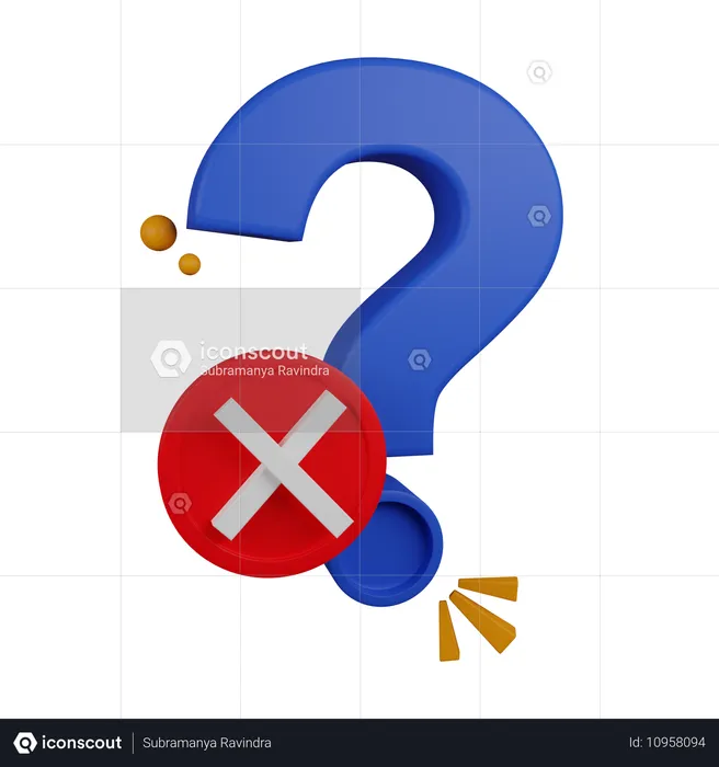 Prohibited questions  3D Icon