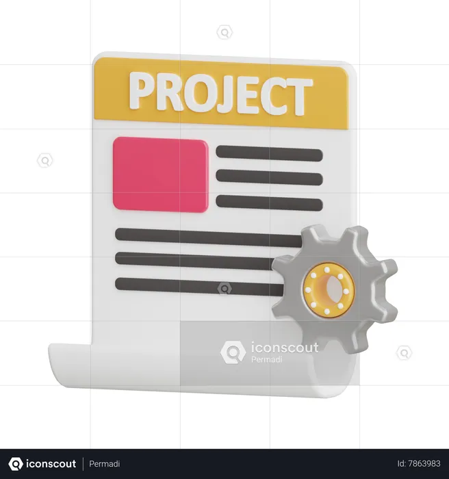 Project Management  3D Icon