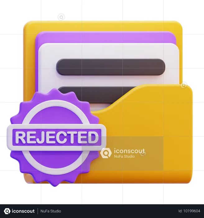 Project rejected  3D Icon